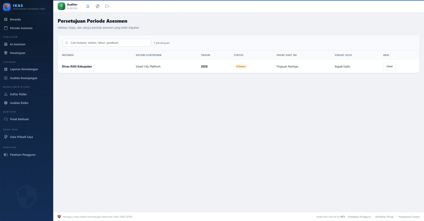 Halaman Persetujuan Auditor